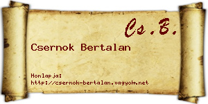 Csernok Bertalan névjegykártya